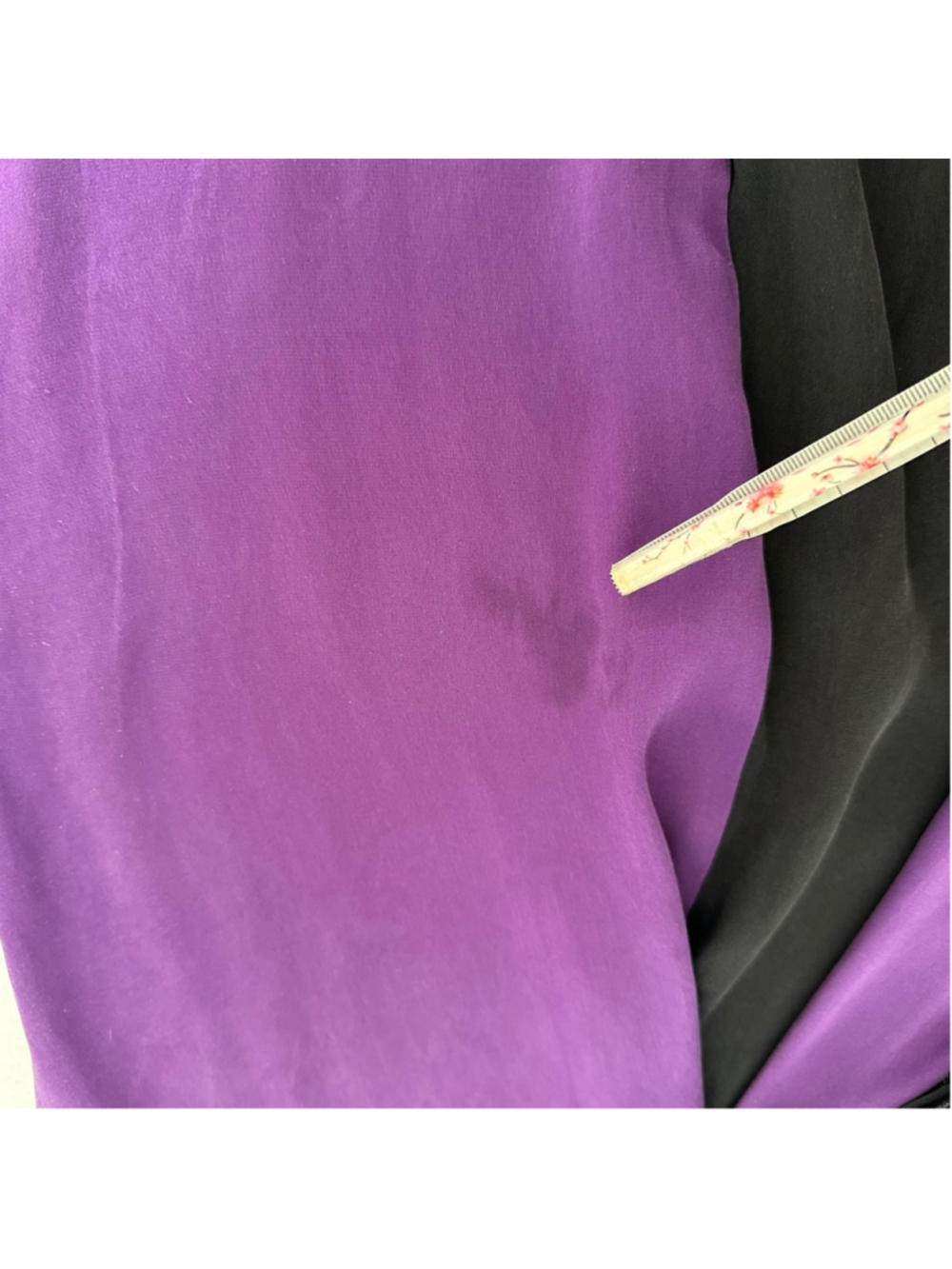 Tory Burch Purple Silk Tank Top with Black Tie, Size 12 - Picture 2 of 6